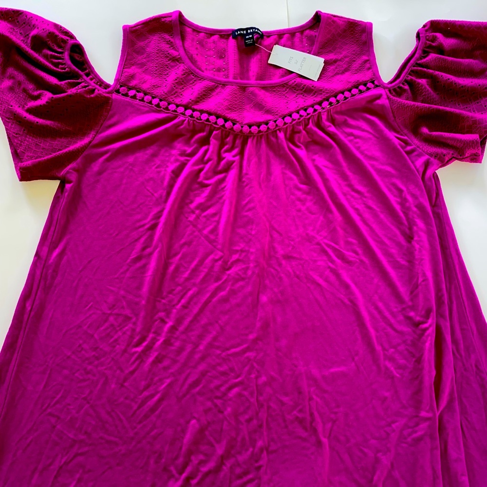 NWT Lane Bryant Cold Shoulder Swing Top